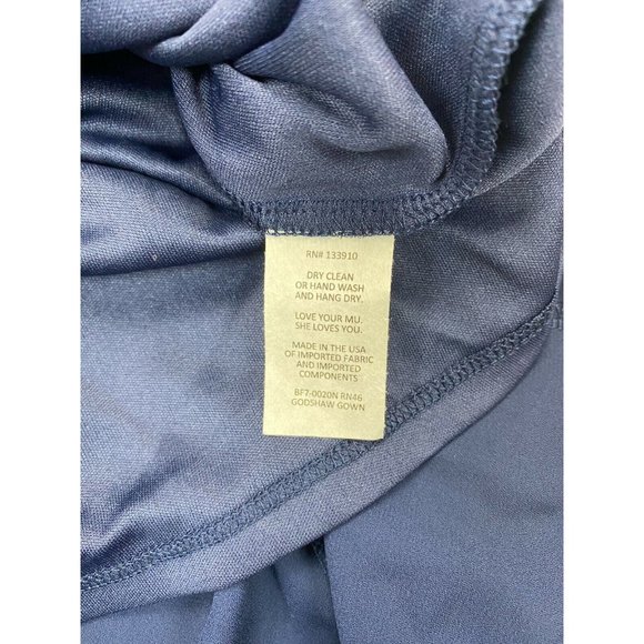 Show Me Your MuMu Godshaw Goddess Gown Dress Medium Strappy Back Rich Navy - Picture 9 of 11